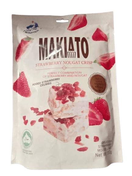 TWINFISH Makiato Strawberry Nougat Crisp  Imported
