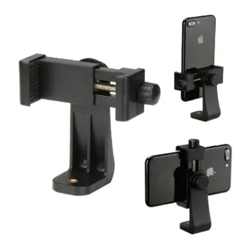 Tripod Mount Phone Clip Vertical Bracket 360 Degree Rotating Tripod (Mobile Holder)